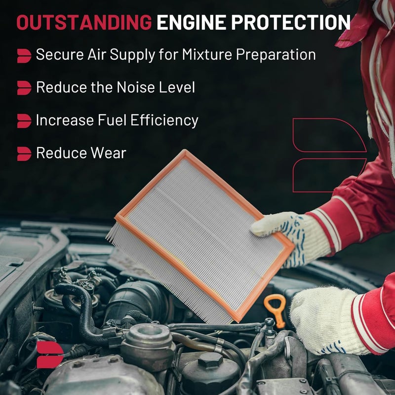 BDFHYK فلتر هواء المحرك CA10544 متوافق مع نيسان 350Z 370Z، متوافق مع إنفينيتي G25 G35 G37 Q40 Q60 QX50 EX35 EX37، استبدال# 16546JK20A - Image 5
